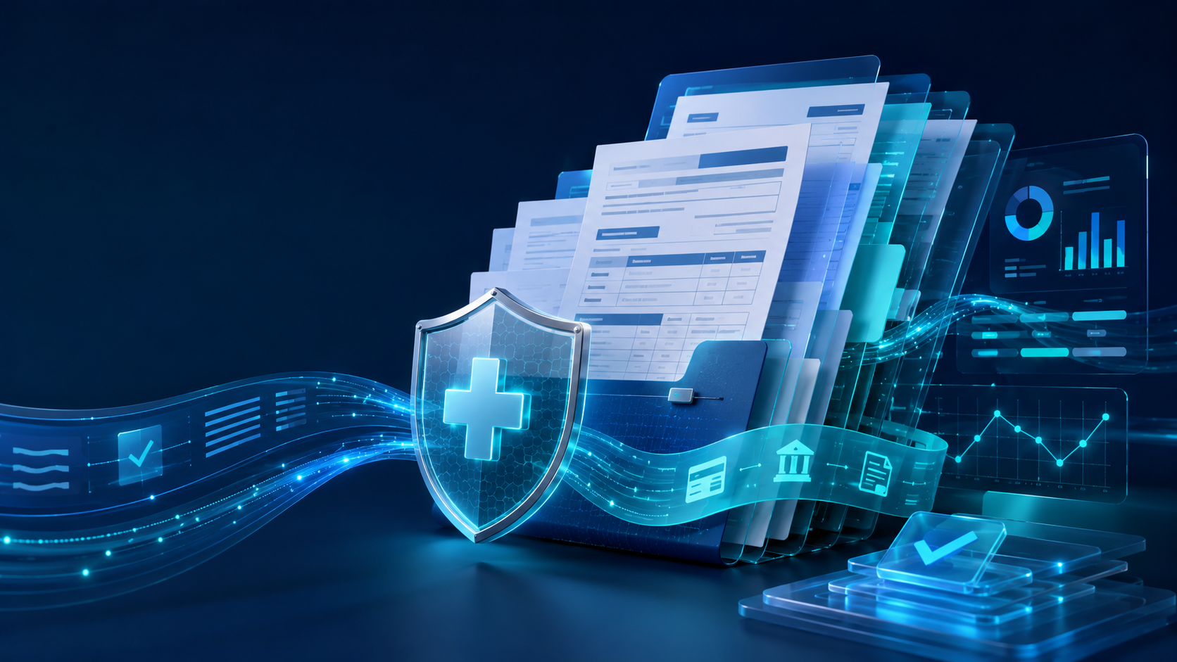 Secure medical billing documents, remittance data, and revenue-cycle dashboards
